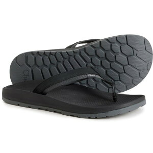 `R Y V[Y T_ U[ Chaco Lowdown Flip-Flops - Leather (For Men) Black