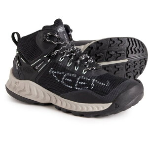 L[ fB[X V[Y u[cECu[c Keen NXIS Evo Mid Hiking Boots - Waterproof (For Women) Black/Blue Glass ubN