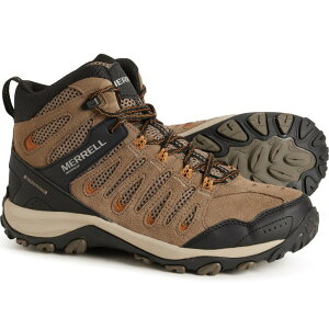  Y V[Y u[cECu[c U[ Merrell Crosslander 3 Mid Hiking Shoes - Waterproof Leather (For Men) Boulder Brindle