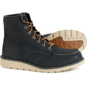 �J�[�n�[�g �����Y �V���[�Y �u�[�c�E���C���u�[�c Carhartt FW6083 6 �h Moc Toe Wedge Work Boots - Nubuck (For Men) Navy �l�C�r�[