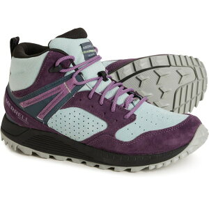  fB[X V[Y u[cECu[c XG[h Merrell Wildwood Mid LTR Hiking Boots - Waterproof Suede (For Women) Frost Blue u[