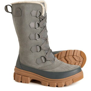 yz \ fB[X u[cECu[c V[Y Sorel Tivoli V Tall Boots - Waterproof Insulated Leather (For Women) Quarry Grill
