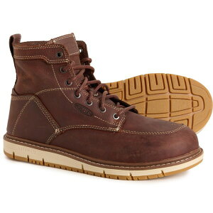 L[ Y V[Y u[cECu[c U[ Keen San Jose Work Boots - 6 h Composite Safety Toe Leather (For Men) Black/Caramel Cafe ubN