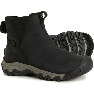 yz L[ fB[X u[cECu[c V[Y Keen Greta Chelsea Winter Boots - Waterproof Insulated Leather (For Women) Black/Steel Grey