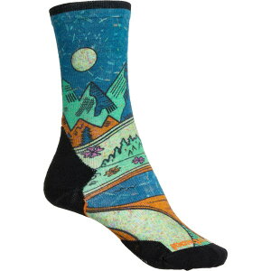 yz X}[gE[ fB[X C A_[EFA SmartWool Trail Run Targeted Cushion Print Socks - Merino Wool Crew (For Women) Twilight Blue