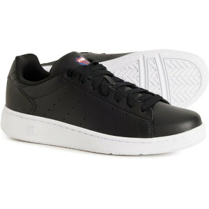 yz P[XCX Y Xj[J[ V[Y K-Swiss Classic PF Sneakers - Leather (For Men) Black/White