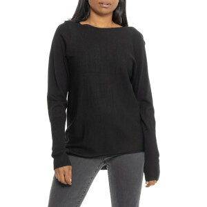 �}�b�N�X�^�W�I ���f�B�[�X �A�E�^�[ �p�[�J�[�E�X�E�F�b�g �E�[�� �Z�[�^�[ Max Studio Scoop Neck Sweater - Merino Wool Black �u���b�N