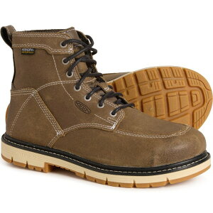 L[ fB[X V[Y u[cECu[c TVc Keen San Jose 90 Degree Work Boots - 6 h Waterproof Steel Safety Toe (For Women) Steel Grey/Gum O[