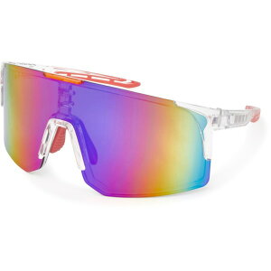 LV[ fB[X ANZT[ TOXEACEFA Roxy Active Shield Sunglasses - Mirror Lens Crystal/ Coral/Rainbow Mirror
