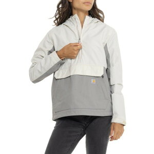 J[n[g fB[X AE^[ WPbgEu] Carhartt 105861 Rain Defender Lightweight Packable Anorak Jacket - Zip Neck Factory Seconds Malt/Asphalt