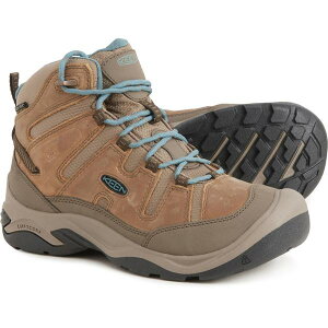 L[ fB[X V[Y u[cECu[c U[ Keen Circadia Mid Hiking Boots - Waterproof Leather (For Women) Toasted Coconut/North Atlantic