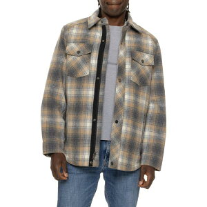 �y���h���g�� �����Y �A�E�^�[ �W���P�b�g�E�u���]�� �V���c Pendleton Oswego Shirt Jacket - Insulated Grey Camel Plaid �O���[
