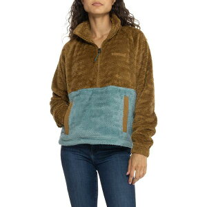 }[bg fB[X AE^[ WPbgEu] Vc t[X Marmot Homestead Fleece Shirt - Zip Neck Long Sleeve Hazel/Blue Agave u[