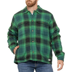 �}�[���b�g �����Y �A�E�^�[ �W���P�b�g�E�u���]�� �V���c Marmot Ridgefield Sherpa-Lined Flannel Shirt Jacket - Snap Front Clover
