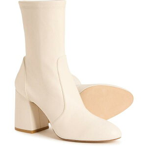 �X�`���A�[�g ���C�c�}�� ���f�B�[�X �V���[�Y �u�[�c�E���C���u�[�c ���U�[ Stuart Weitzman Made in Spain Flareblock 85 Stretch Boots - Leather (For Women) Cream �N���[��