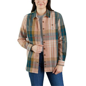 �J�[�n�[�g ���f�B�[�X �g�b�v�X �V���c Carhartt 105576 Loose Fit Heavyweightwill Plaid Shirt - Long Sleeve Stucco �`�F�b�N