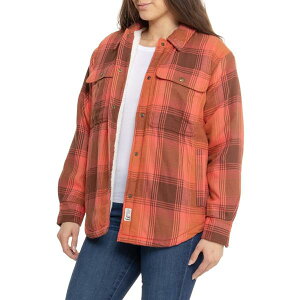}[bg fB[X AE^[ WPbgEu] Vc Marmot Ridgefield Sherpa-Lined Flannel Shirt Jacket - Insulated Grapefruit/Chocolate `R[g