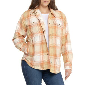 }[bg fB[X AE^[ WPbgEu] Vc Marmot Ridgefield Sherpa-Lined Flannel Shirt Jacket - Insulated Light Oak/Papyrus