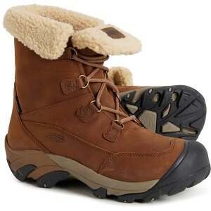 L[ fB[X V[Y u[cECu[c U[ Keen Betty Short Boots - Waterproof Insulated Leather (For Women) Brown/Shitake uE