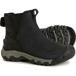 L[ fB[X V[Y u[cECu[c `FV[ U[ Keen Greta Chelsea Winter Boots - Waterproof Insulated Leather (For Women) Black/Steel Grey ubN
