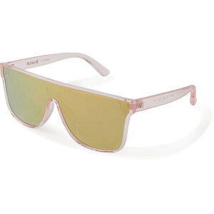 �n�[���[ ���f�B�[�X �A�N�Z�T���[ �T���O���X�E�A�C�E�F�A Hurley Oversized Flat-Top Shield Sunglasses - Polarized Mirror Lenses Pink �s���N