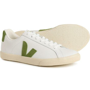 ���F�W�� ���f�B�[�X �V���[�Y �X�j�[�J�[ ���U�[ VEJA Esplar Sneakers - Leather (For Women) Extra White/Kiwi �z���C�g