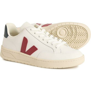 ���F�W�� ���f�B�[�X �V���[�Y �X�j�[�J�[ ���U�[ VEJA V-12 Sneakers - Leather (For Women) Extra-White Marsala �z���C�g
