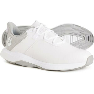 �t�b�g�W���C �����Y �V���[�Y �X�j�[�J�[ FOOTJOY ProLite Golf Shoes - Waterproof Wide Width (For Men) White/Gray �z���C�g
