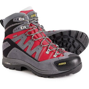 �A�]�� ���f�B�[�X �V���[�Y �u�[�c�E���C���u�[�c Asolo Made in Europe Neutron Evo GV Gore-Tex Hiking Boots - Waterproof (For Women) Grey/Red/Carminio �O���[