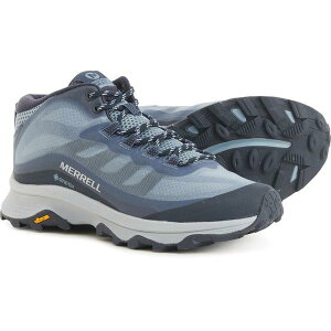������ ���f�B�[�X �V���[�Y �u�[�c�E���C���u�[�c Merrell Moab Speed Mid Gore-Tex Hiking Boots - Waterproof (For Women) Navy �l�C�r�[