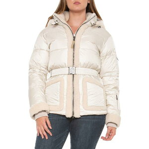 �{�O�i�[ ���f�B�[�X �A�E�^�[ �W���P�b�g�E�u���]�� �p�C�� �_�E�� Bogner Terry-LD Shearling Down Ski Jacket - Waterproof 750 Fill Power Ivory �A�C�{���[