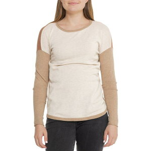�X�}�[�g�E�[�� ���f�B�[�X �g�b�v�X �V���c �Z�[�^�[ SmartWool Shadow Pine Color-Block Sweater Almond Heather �w�U�[