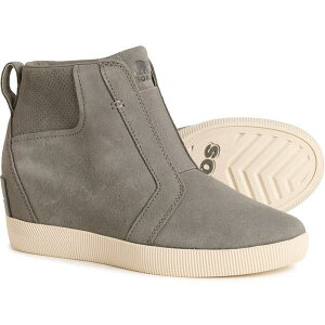 �\���� ���f�B�[�X �V���[�Y �u�[�c�E���C���u�[�c �X�G�[�h �X�j�[�J�[ Sorel Out N About Wedge Sneaker Boots - Waterproof Suede (For Women) Quarry/Sea Salt