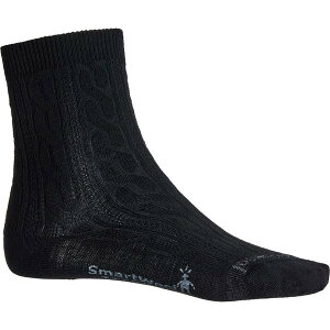 �X�}�[�g�E�[�� ���f�B�[�X �A���_�[�E�F�A �C�� SmartWool Everyday Zero Cushion Cable Socks - Merino Wool Crew (For Men and Women) Black �u���b�N