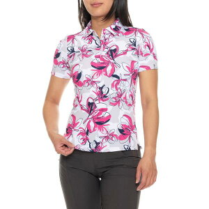 �P�[�W�F�C���[�G�X ���f�B�[�X �g�b�v�X �V���c �v�����g KJUS Enya Printed Polo Shirt - UPF 50+ Short Sleeve Magenta/Alloy �}�[���^