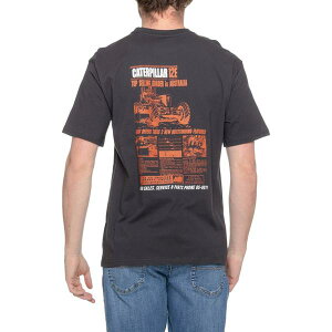�L���^�s���[ �����Y �g�b�v�X T�V���c �O���t�B�b�N Caterpillar Boxy 12E Graphic T-Shirt - Short Sleeve Washed Black �u���b�N