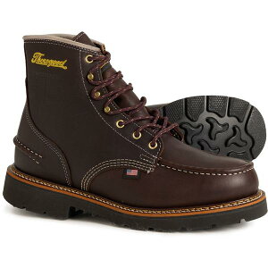 �\���O�b�h �����Y �V���[�Y �u�[�c�E���C���u�[�c ���U�[ Thorogood 6 1957 Series Work Boots - Waterproof Leather Wide WIdth (For Men) Briar