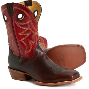 �g�j�[���} �����Y �V���[�Y �u�[�c�E���C���u�[�c ���U�[ Tony Lama Ronan 11 �h Western Boots - Leather Square Toe (For Men) Chocolate �`���R���[�g
