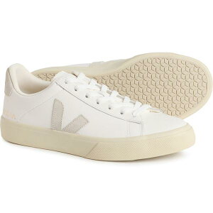 ���F�W�� ���f�B�[�X �V���[�Y �X�j�[�J�[ ���U�[ VEJA Campo Sneakers - Chrome-Free Leather (For Women) White + Taupe �z���C�g