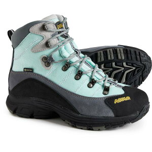 �A�]�� ���f�B�[�X �V���[�Y �u�[�c�E���C���u�[�c Asolo Made in Europe Horizone STP Gore-Tex Hiking Boots - Waterproof (For Women) Grey/Brook Green �O���[
