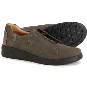 �T�~���G���t�h�o�[�h ���f�B�[�X �V���[�Y �p���v�X ���[�X Samuel Hubbard Marin Gore-Lace Shoes - Nubuck Slip-Ons (For Women) Gray �O���[