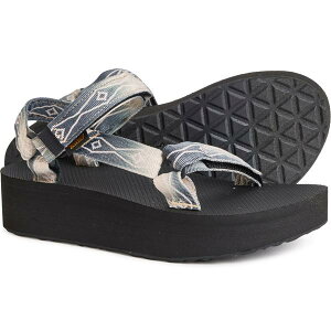 �e�o ���f�B�[�X �V���[�Y �T���_�� �L���b�v �P�[�v Teva Flatform Universal Sunscape Sandals (For Women) Waterless Black/ Cream �N���[��