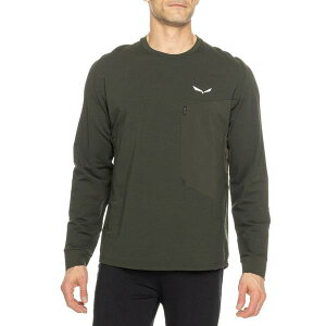 �T���� �����Y �A�E�^�[ �p�[�J�[�E�X�E�F�b�g �E�[�� �V���c Salewa Puez DuraStretch Shirt - Woolong Sleeve Dark Olive �I���[�u