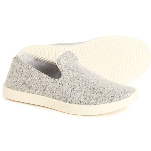 �I�[���o�[�Y ���f�B�[�X �V���[�Y �X�j�[�J�[ �E�[�� Allbirds Woolounger Shoes - Merino Wool Slip-Ons (For Women) Dapple Grey Cream �N���[��