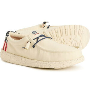�w�C�f���[�h �����Y �V���[�Y �X�j�[�J�[ Hey Dude Wally Americana Sneakers - Slip-Ons (For Men) Off White �I�t�z���C�g