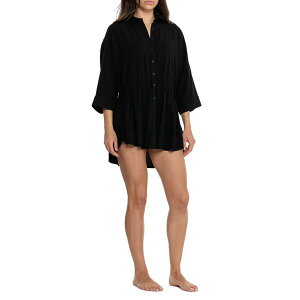 �G���X�y�[�X ���f�B�[�X �g�b�v�X �����s�[�X L SPACE Pacifica Tunic Beach Cover-Up - 3/4 Sleeve Black �u���b�N