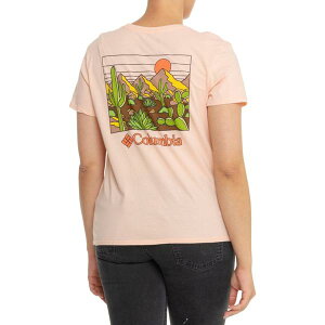 �R�����r�A ���f�B�[�X �g�b�v�X �V���c �O���t�B�b�N Columbia Sportswear Saguaro Graphic T-Shirt - Short Sleeve Tropical Peach �s�[�`