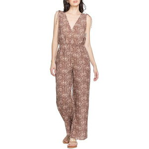 �t�@���e�B ���f�B�[�X �g�b�v�X �����s�[�X �m�[�X���[�u �W�����v�X�[�c ���l�� Faherty Jules Jumpsuit - Linen Sleevelessausalito Sunset