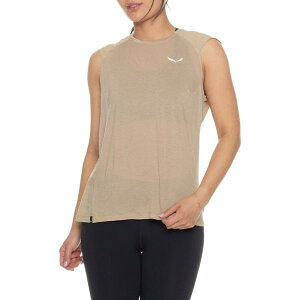 �T���� ���f�B�[�X �g�b�v�X �V���c Salewa Puez Alpine Merino Hybrid Tank Top Quicksand