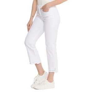 �f���N���V�[ ���f�B�[�X �{�g���X �f�j���p���c �W�[���Y Democracy AbTechnology Kick Flare Jeans with Double-Layer Frayed Hem- High Rise Optic White �z���C�g